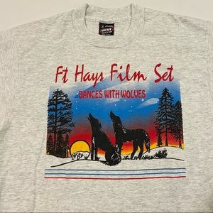 Vintage Single Stitch Dances With Wolves T Shirt Size Medium